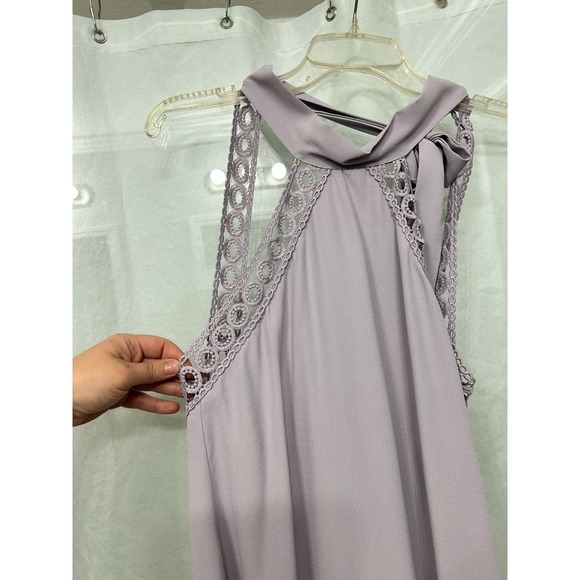 Lulus Any Sway Shape or Form Purple Lace Halter Dress Size Small Boho Festival - Picture 2 of 16